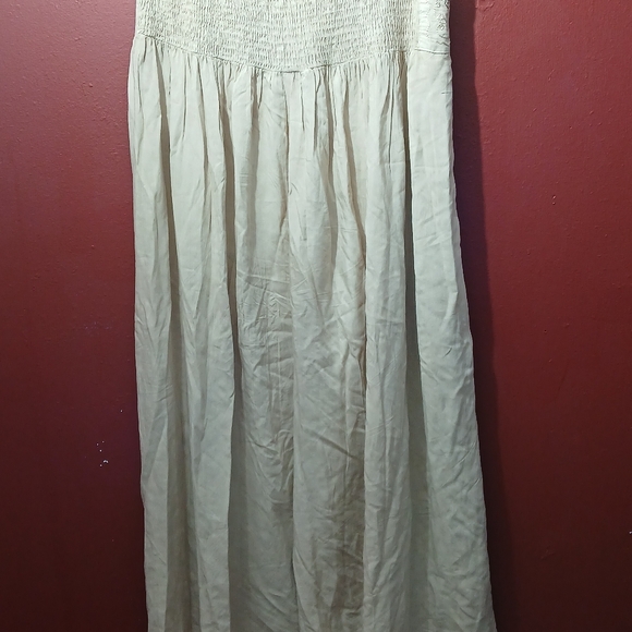 Cream Wide-Leg Pants With Slits On Both Sides - Picture 6 of 7